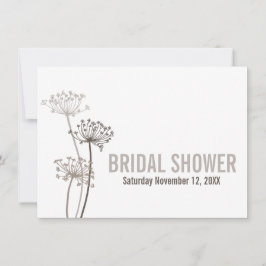 Chervil茶色モダンのブライダルシャワー招待 招待状