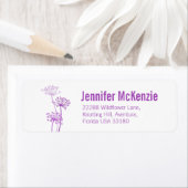 Chervil モダンPurpleの結婚スリムな返信ラベル ラベル (インサイチュ)