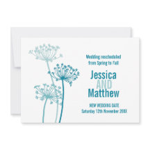 Chervil flowerheads aquaのティール（緑がかった色）結婚の再スケジュール