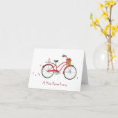 Cheryのさくらんぼの自転車 カード (黄色い花)