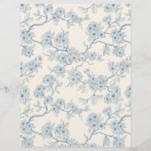 Chery blossom branches in blue and off white (正面)