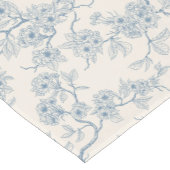 Chery blossom branches in blue and off white ショートテーブルランナー (コーナー)