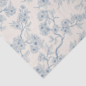 Chery blossom branches in blue and off white 薄葉紙 (詳細)