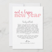 CHERYL赤とピンクのクリスマスフォトカード 招待状 (裏面)