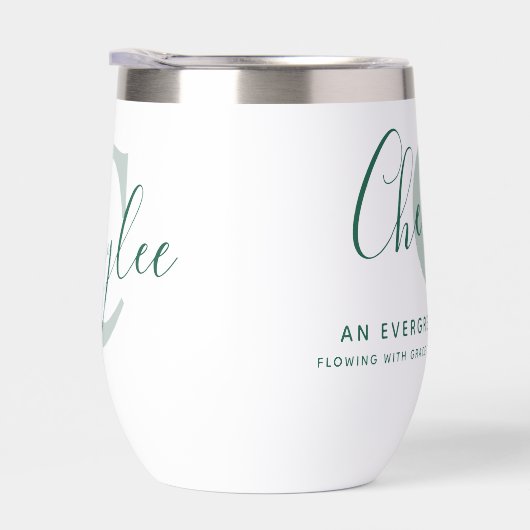 Cherylee name meaning and monogram green text (右面)