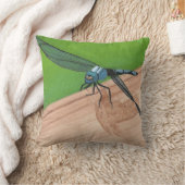 CherylsArt絵を描によるトンボの枕 クッション (ブランケット)