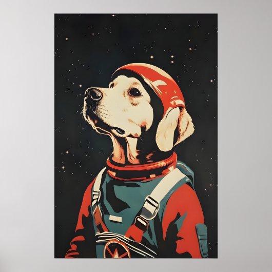 Chesapeake Bay Retriever Astronaut Poster ポスター (正面)