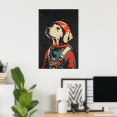 Chesapeake Bay Retriever Astronaut Poster ポスター (ホームオフィス)