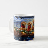 Chesapeake Bay Retriever Christmas Boat Holiday コーヒーマグカップ (正面左)