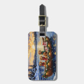 Chesapeake Bay Retriever Christmas Boat Holiday ラゲッジタグ (正面縦)