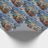 Chesapeake Bay Retriever Christmas Camping Camper  ラッピングペーパー (角)