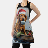Chesapeake Bay Retriever Christmas Hunting Boat エプロン (インサイチュ)