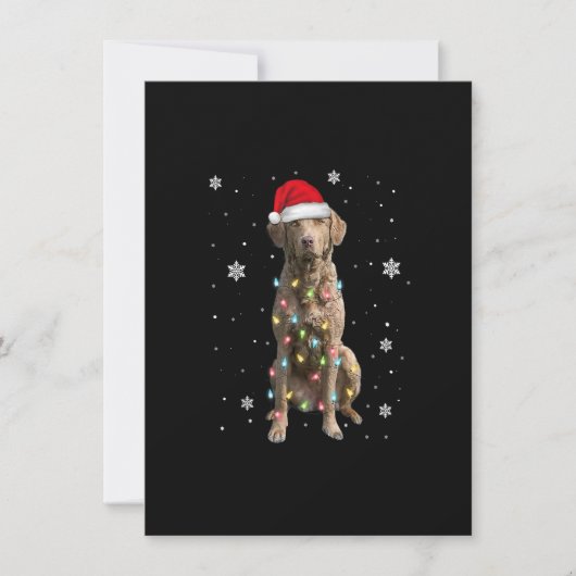 Chesapeake Bay Retriever Dog Christmas Xmas Mom Da 招待状 (正面)