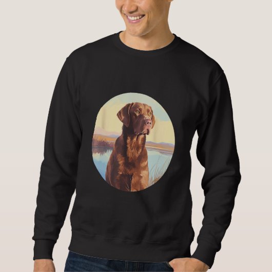 Chesapeake Bay Retriever Dog Cute Dog Breed スウェットシャツ (正面)