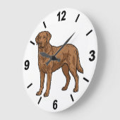 Chesapeake Bay Retriever Dog Wall Clock Decor ラージ壁時計 (傾斜)
