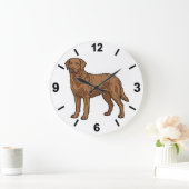 Chesapeake Bay Retriever Dog Wall Clock Decor ラージ壁時計 (ホーム)