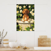 Chesapeake Bay Retriever In Bathtub Poster, Funny ポスター (キッチン)