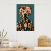 Chesapeake Bay Retriever In Suit Poster ポスター (キッチン)