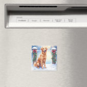 Chesapeake Bay Retriever Winter Lakeside Christmas マグネット (インサイチュ (食洗機))