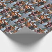 Chesapeake Bay Terrier Christmas Snow Holiday ラッピングペーパー (角)