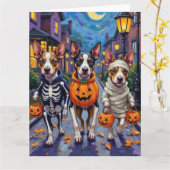 Chesapeake Bay Terrier Dogs Halloween Costumes カード (黄色い花)