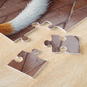 Chesapeake Bay Terrier Fireplace Christmas Lights ジグソーパズル (側面)