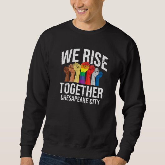 Chesapeake City Lgbtq Virginia Pr スウェットシャツ (正面)