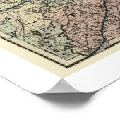 Chesapeake & Ohio Railroad Map 1873 ポスター (角)