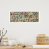 Chesapeake & Ohio Railroad Map 1873 ポスター (キッチン)