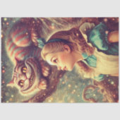 Cheshire Cat Alice Classic Illustration Decoupage 薄葉紙 (正面)