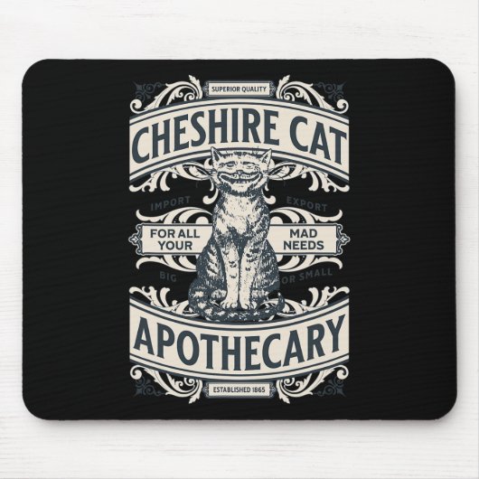 Cheshire Cat - Alice In WonderlandヴィンテージBook De マウスパッド (正面)