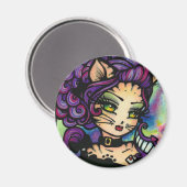 Cheshire Cat Alice in Wonderland Artハンナ・リン マグネット (正面/裏面)