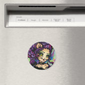 Cheshire Cat Alice in Wonderland Artハンナ・リン マグネット (インサイチュ (食洗機))