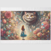 Cheshire Cat and Alice Forest Talk Decoupage 薄葉紙 (正面)