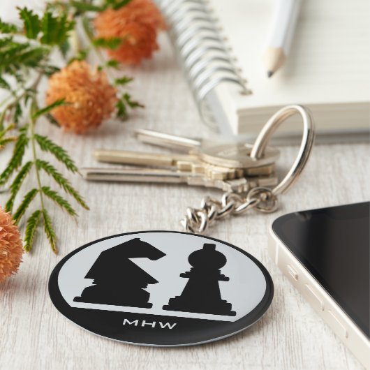 CHESSカスタムモノグラムキーチェーン キーホルダー (側面)