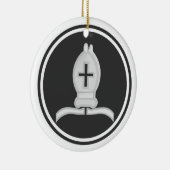 Chess白人の司教 セラミックオーナメント (右)