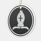 Chess白人の司教 セラミックオーナメント (左)