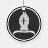 Chess白人の司教 セラミックオーナメント (裏面)