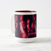 Chess Art Coffee Mug – Chess Board Design Print” ツートーンマグカップ (正面左)