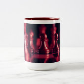 Chess Art Coffee Mug – Chess Board Design Print” ツートーンマグカップ (中央)