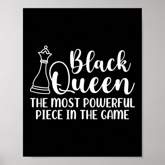 Chess Black Queen The Most Powerful Piece In The ポスター (正面)