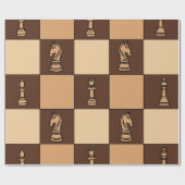 Chess Board Pieces ラッピングペーパー (フラット)