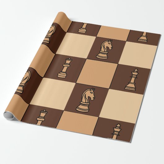 Chess Board Pieces ラッピングペーパー (アンロールド)