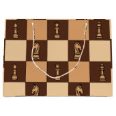 Chess Board Pieces ラージペーパーバッグ (正面)