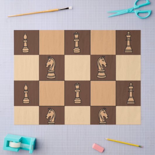 Chess Board Pieces 薄葉紙 (クラフト)
