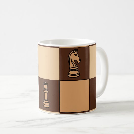 Chess Board Pieces Chess Player コーヒーマグカップ (正面右)