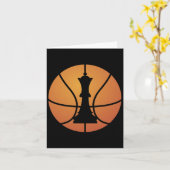 Chess Bysketbyll Gift Fun For Game Board King Chec カード (黄色い花)