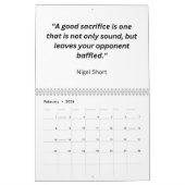 Chess Calendar 2025 - Chess Quotes Calendar カレンダー (2月 2026)