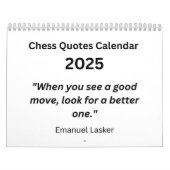 Chess Calendar 2025 - Chess Quotes Calendar カレンダー (カバー)