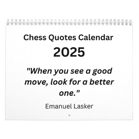 Chess Calendar 2025 - Chess Quotes Calendar カレンダー (カバー)